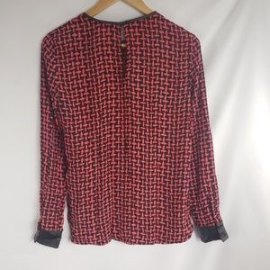 Zara Tops - Zara Woman Red Black Basket Weave Blouse Zara Tops - Zara Woman Red Black Basket Weave Blouse